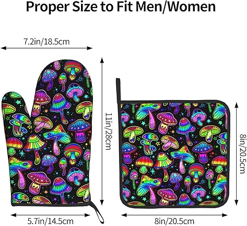 Miniatura 3 de Manoplas de horno y soportes para ollas, resistentes al calor, para cocinar, barbacoa, hornear, asar a la parrilla, cocina