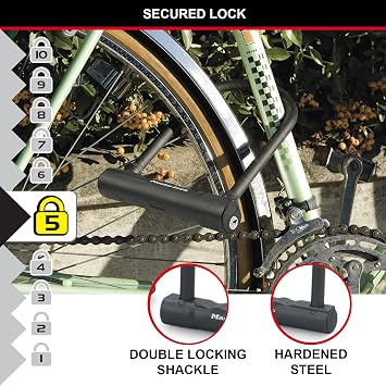 MASTER LOCK U-lock [tuş kilidi] [braketli] 8170EURDPRO - bisikletler için ideal