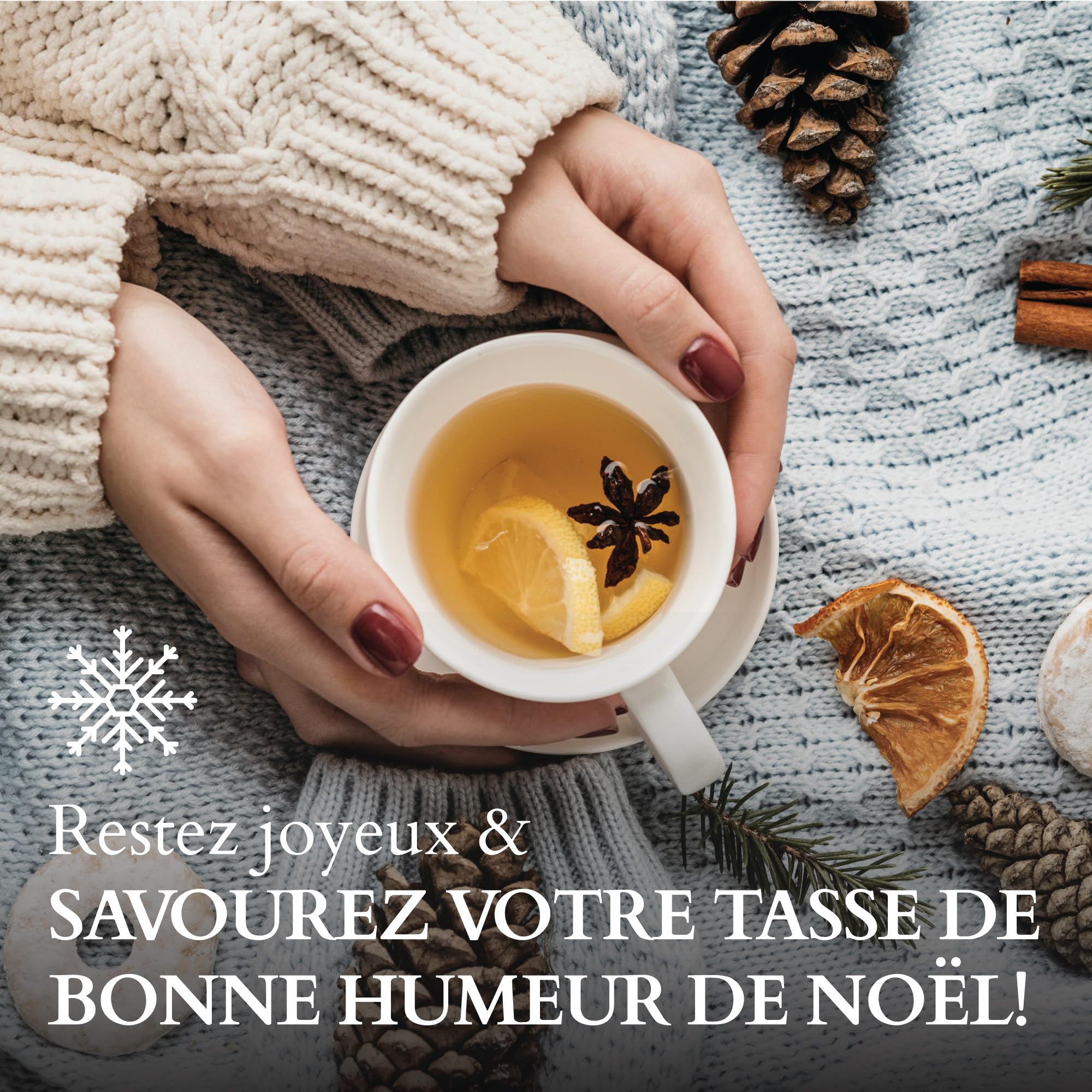 Alpi Nature Calendrier de l'Avent Thé 2025, Coffret Thé de Noël, Calendrier de Noël 2025, Sélection de 24 Thés Noirs, Verts, Fruits et Herbes, 24 Pots