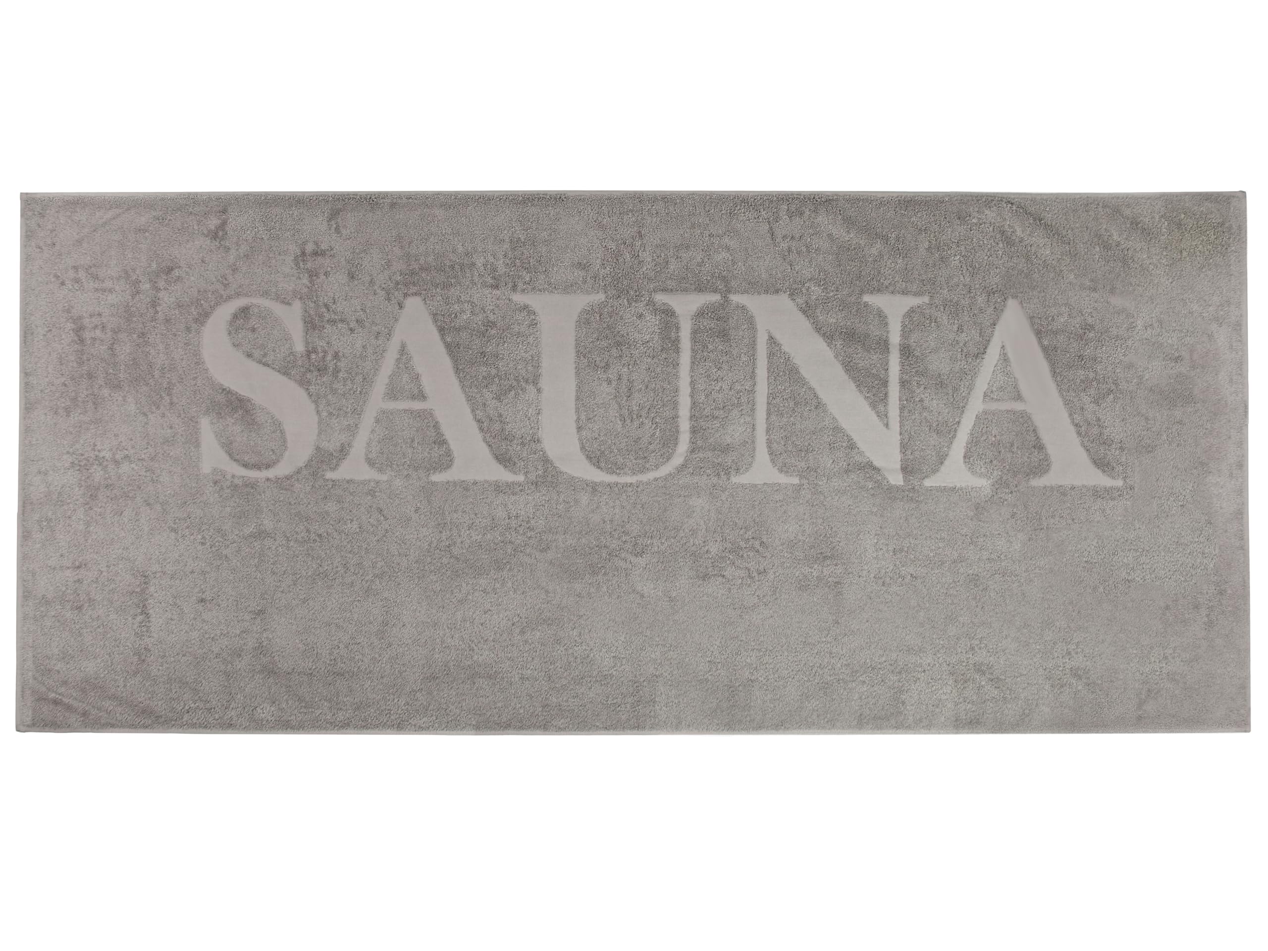 Telo Sauna ZOLLNER - Asciugamano Da Wellness 80x200 Cm In Cotone, Grigio Chiaro, Lavabile A 60°C, Certificato OEKO-TEX
