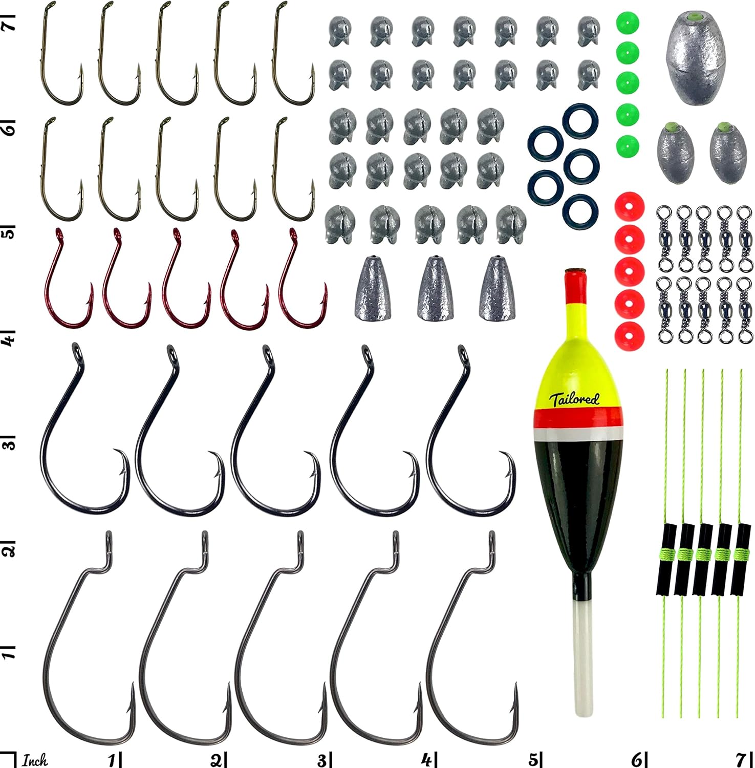 Tailored Tackle Freshwater Fishing Kit 119 pc Tackle Box with Tackle Included Pliers Lures Spinners Spoon Bait Worms Jigs Hooks Starter Equipment Gifts & Gear to Fish for Bass Walleye Trout : Sports & Outdoors