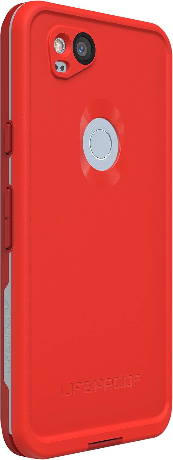 Lifeproof FRĒ Series Waterproof Case for Google Pixel 2 - Retail Packaging - FIRE Run (Cherry Tomato/Sleet/Molten Lava)