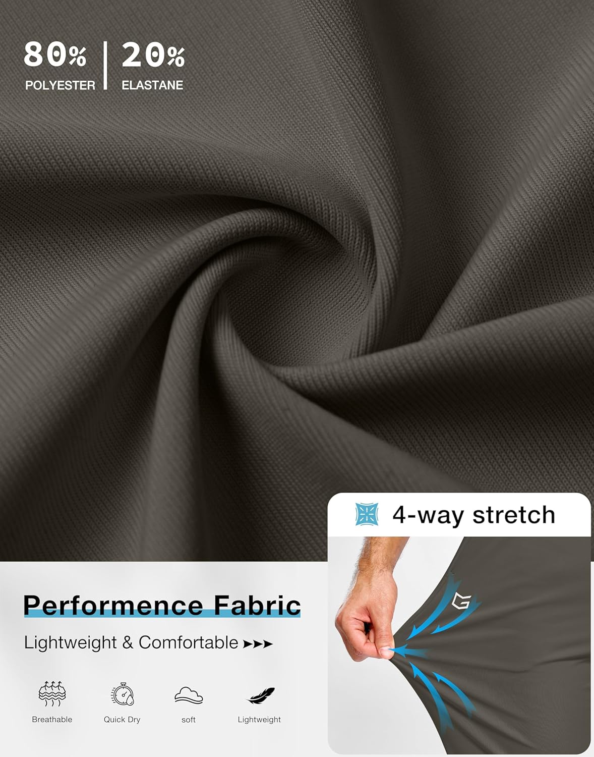 G Gradual Men's Sweatpants with Pockets Lightweight Workout Athletic Track Pants Stretch Gym Running Jogging Joggers for Men - Image 5