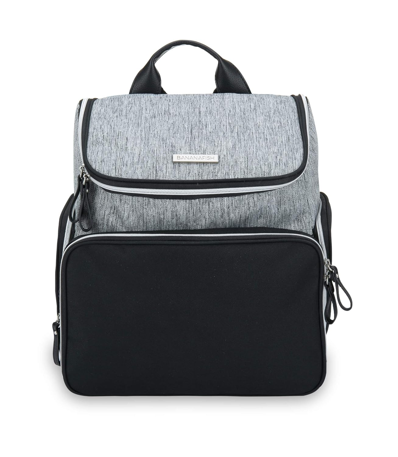 Bananafish Breast Pump Bag - Large Backpack Great for Travel with Breast Pump - Carrying Bag has Accessory and Cooler Pockets - Fits Most Major Brands Including Medela and Spectra, Grey/Black