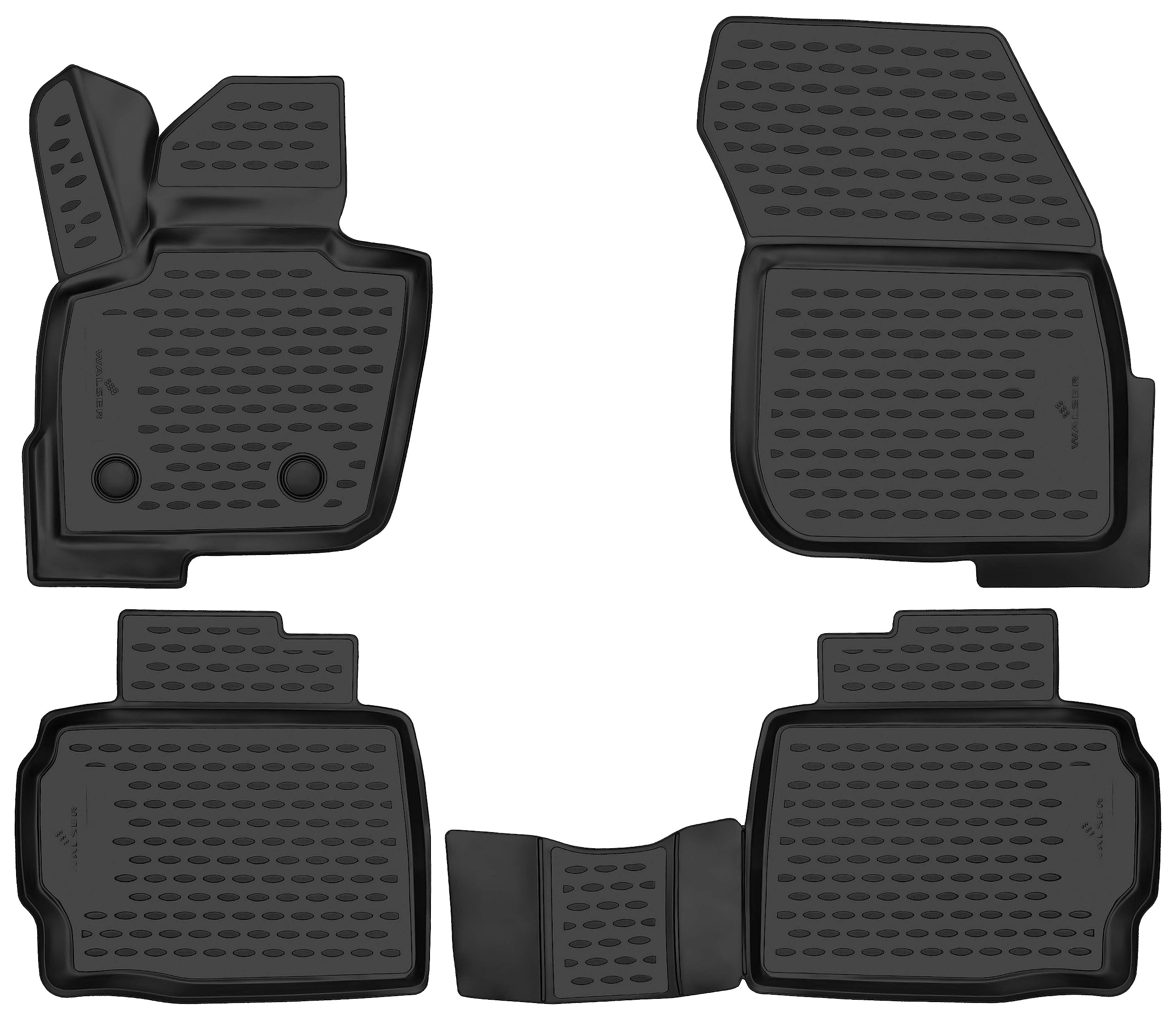 WALSER Tappetini in gomma per auto XTR su misura compatibile con Ford Mondeo V notchback 2012-2022, Ford Mondeo V Turnier/hatchback 2014-2022