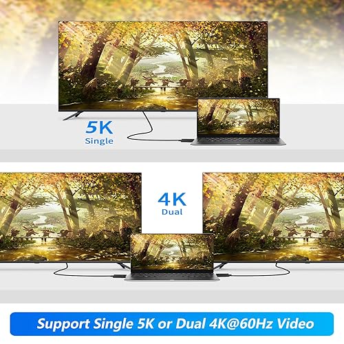 Miniatura 3 de ALYYDBG Cable Thunderbolt 3 de 6.6 pies6.6 ft, cable USB-C a USB-C con carga de 100 Wsincronización de datos de 40 Gbps y 5K4K 60Hz, compatible con