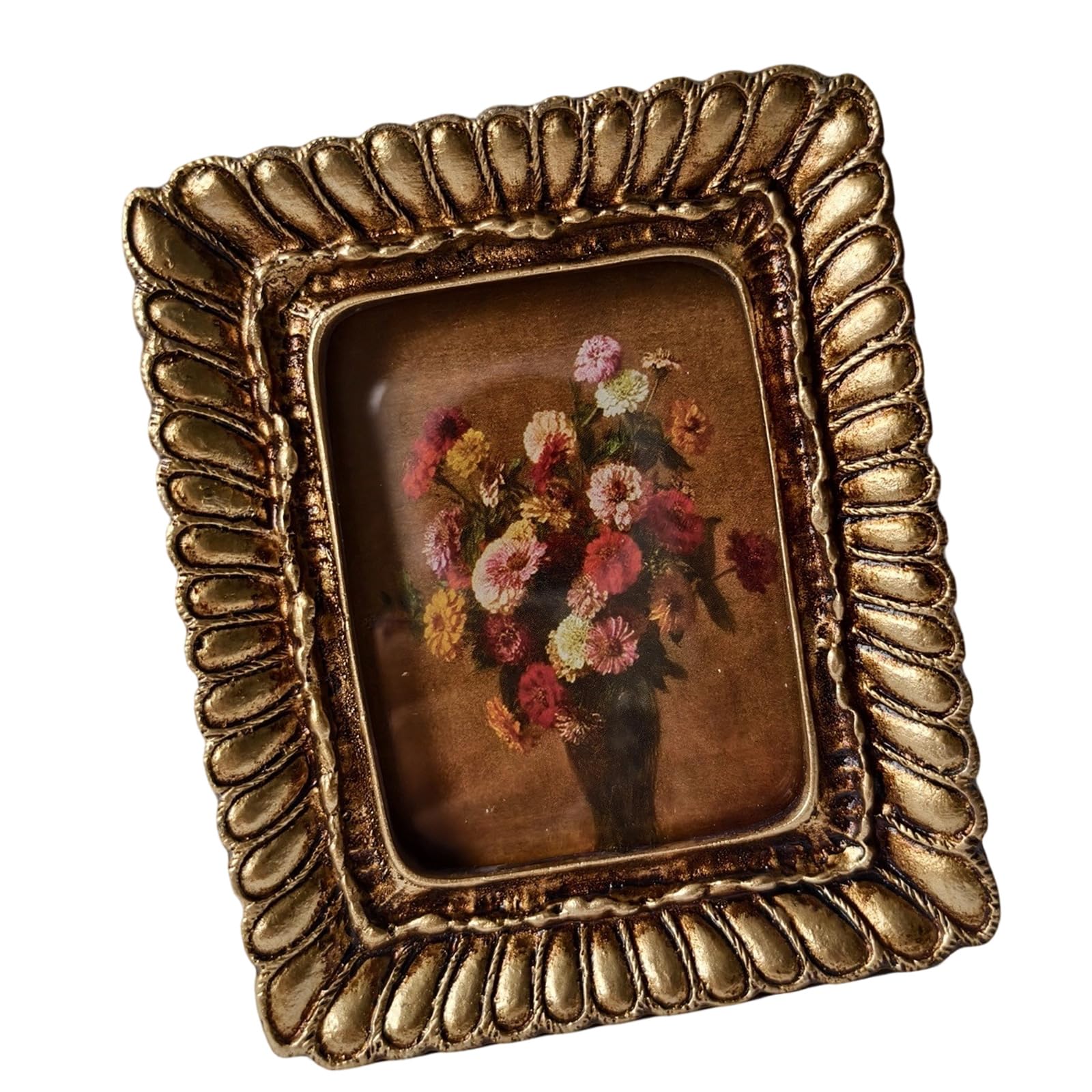 Picture Frame, Old Fashioned Ornate Wall Hanging for Home Decors Retro Picture Frame Retro Antique Ornate Photo for Table Wall Hanging Decorative Photo Frames for Home Pictures Gallery