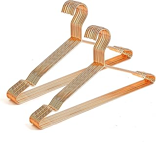 Better to U 17 Inch Heavy Duty Slim Metal Clothes Hanger for Shirts, Blouses, Coats, Suits, Wedding Dresses - Space Saving, Rose Gold, 20 Pack
