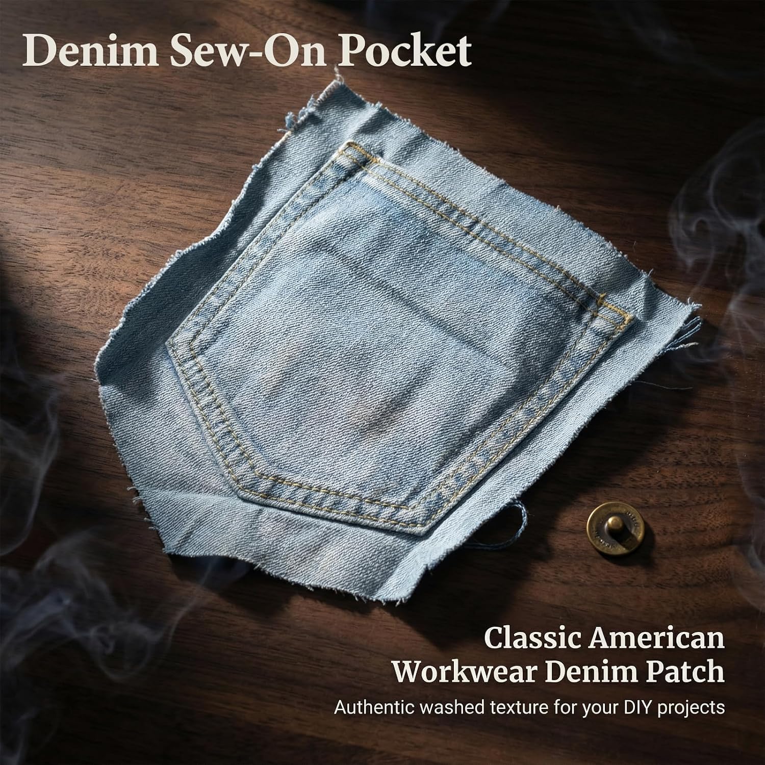 Denim Sew-On Pocket,DIY Clothing Pockets for Jeans & Pants,Ready-Made Replacement Pocket for Pocket Repair & DIY Add Pockets, Hand Sew or Machine Sew (2)