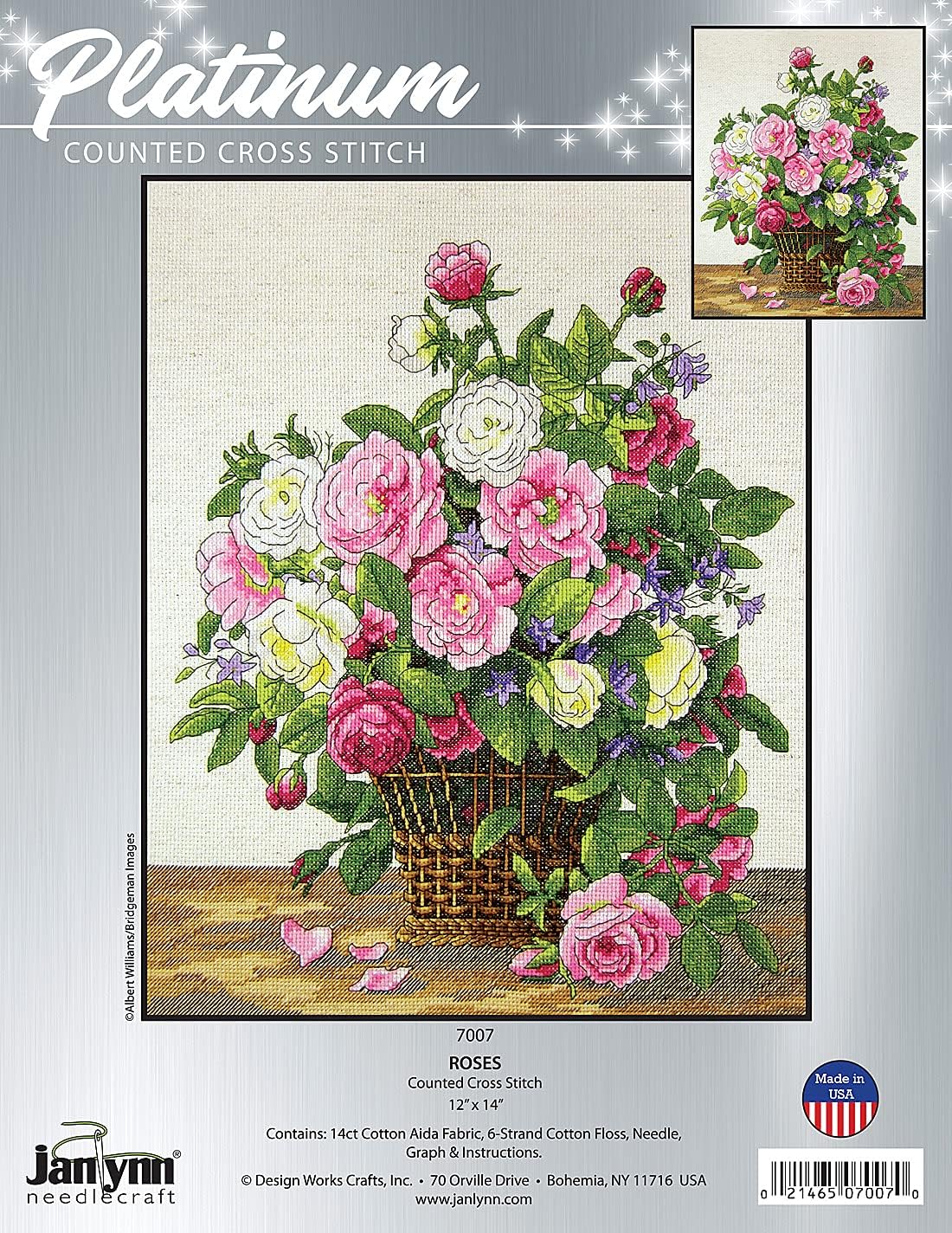 DESIGN WORKS Roses Counted Cross Stitch Kit