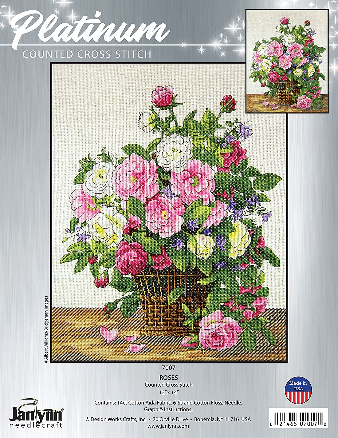 Amazon.co.jp: Roses Counted Cross Stitch Kit : Hobbies