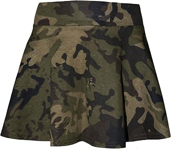 A2Z 4 Kids Girls Plain Skater Skirts School Fashion Elasticated Waist Lightweight Summer Breathable Stylish School Skirt