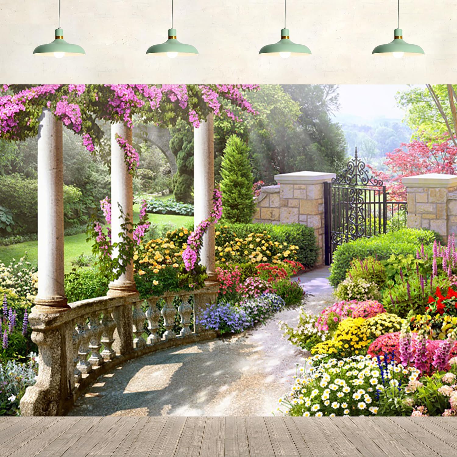 Amazon.com : 10x6.5ft Spring Garden Backdrop Colorful Flowers