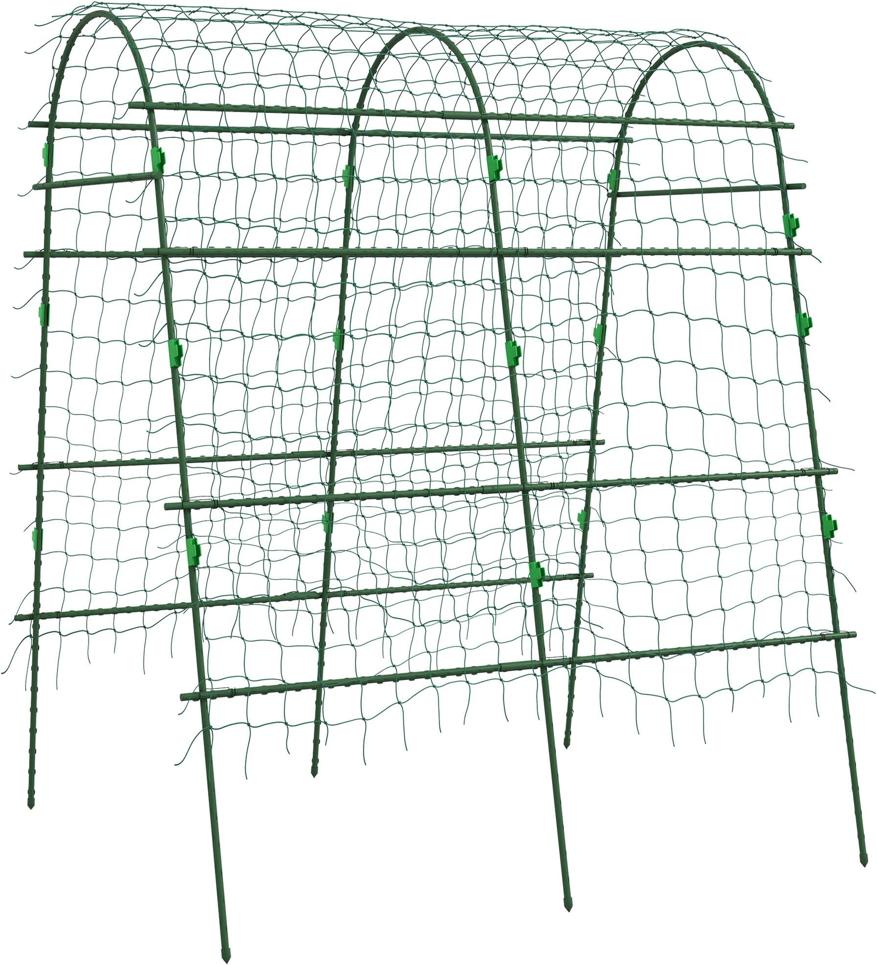 Outsunny Rankgitter aus Metall rostfrei Rankhilfe für Kletterpflanzen