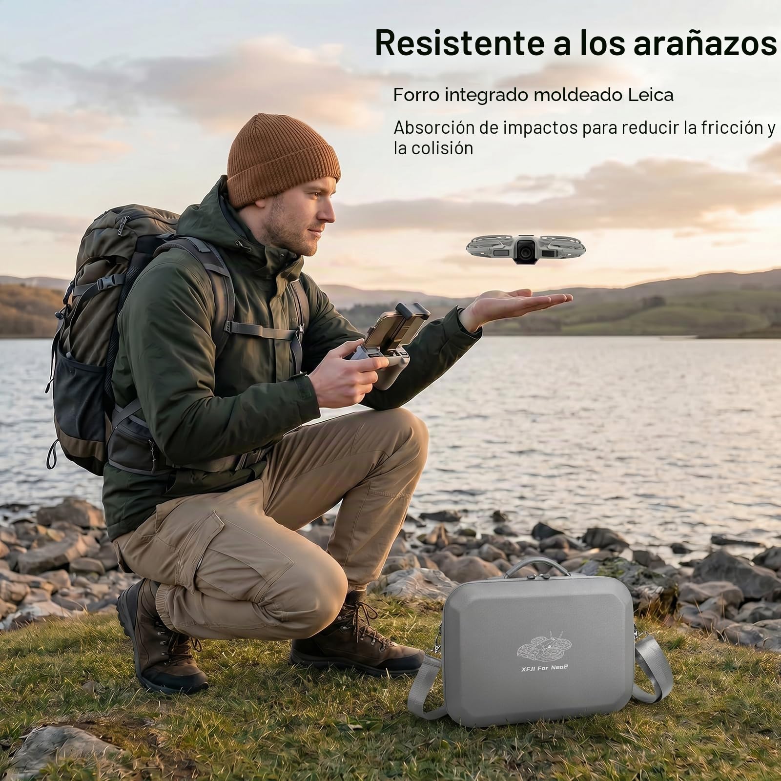 Funda rígida de Transporte para dji Neo 2 Drone Fly More Combo Drone, Bolsa para dji Neo 2 Case, Bolsa de Transporte para Controlador RC-N3/Batería Neo2 Paquete de Viaje, para Dron
