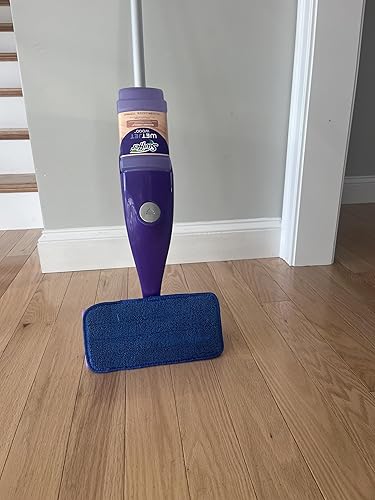 Miniatura 6 de Trapeador de microfibra reutilizable multisuperficie húmedoseco para limpieza de suelos con correas de velcro. Paquete de 2 lavables a máquina.