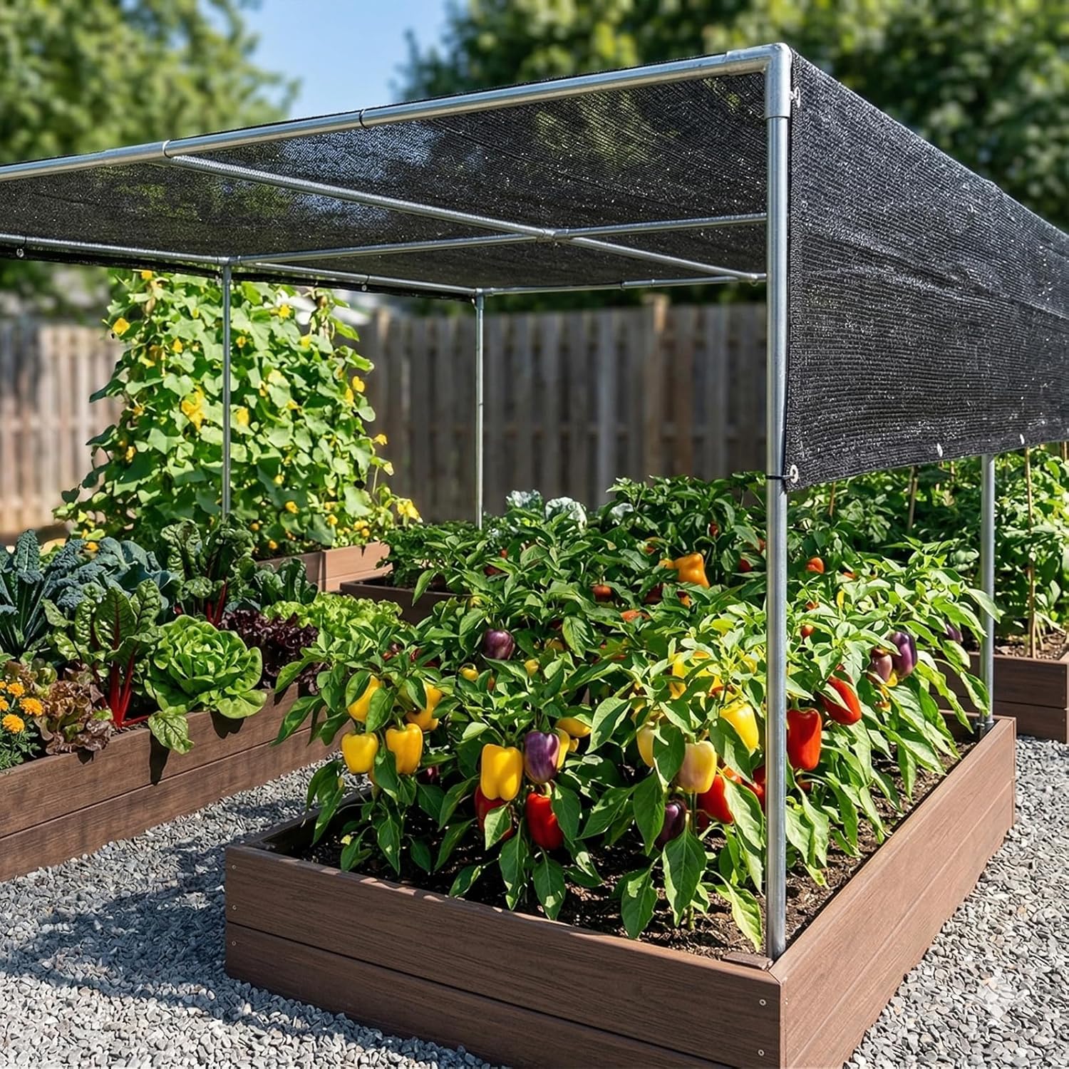 ColourTree 70% Shade Fabric 16FT x 20FT Black Sun Shade Cloth, Privacy Screen with Reinforced Grommets for Outdoor Garden Patio, Shade for Plant Chicken Coop Kennel Animal Stall (We Make Custom Size)