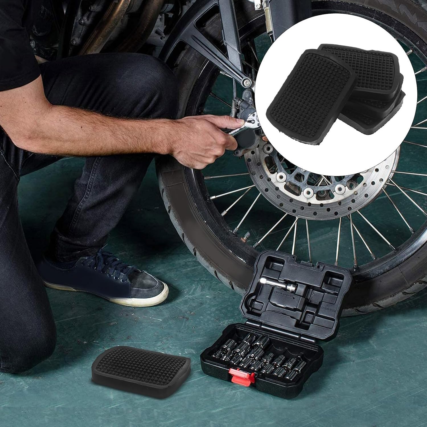 Toddmomy 4pcs Rubber Brake Clutch Pedal Pads for Heavy Duty Trucks Compatible with Camc Weather-Resistant Non-Slip Replacement Covers with Ribbed Grip for Secure Grip and Easy Installation