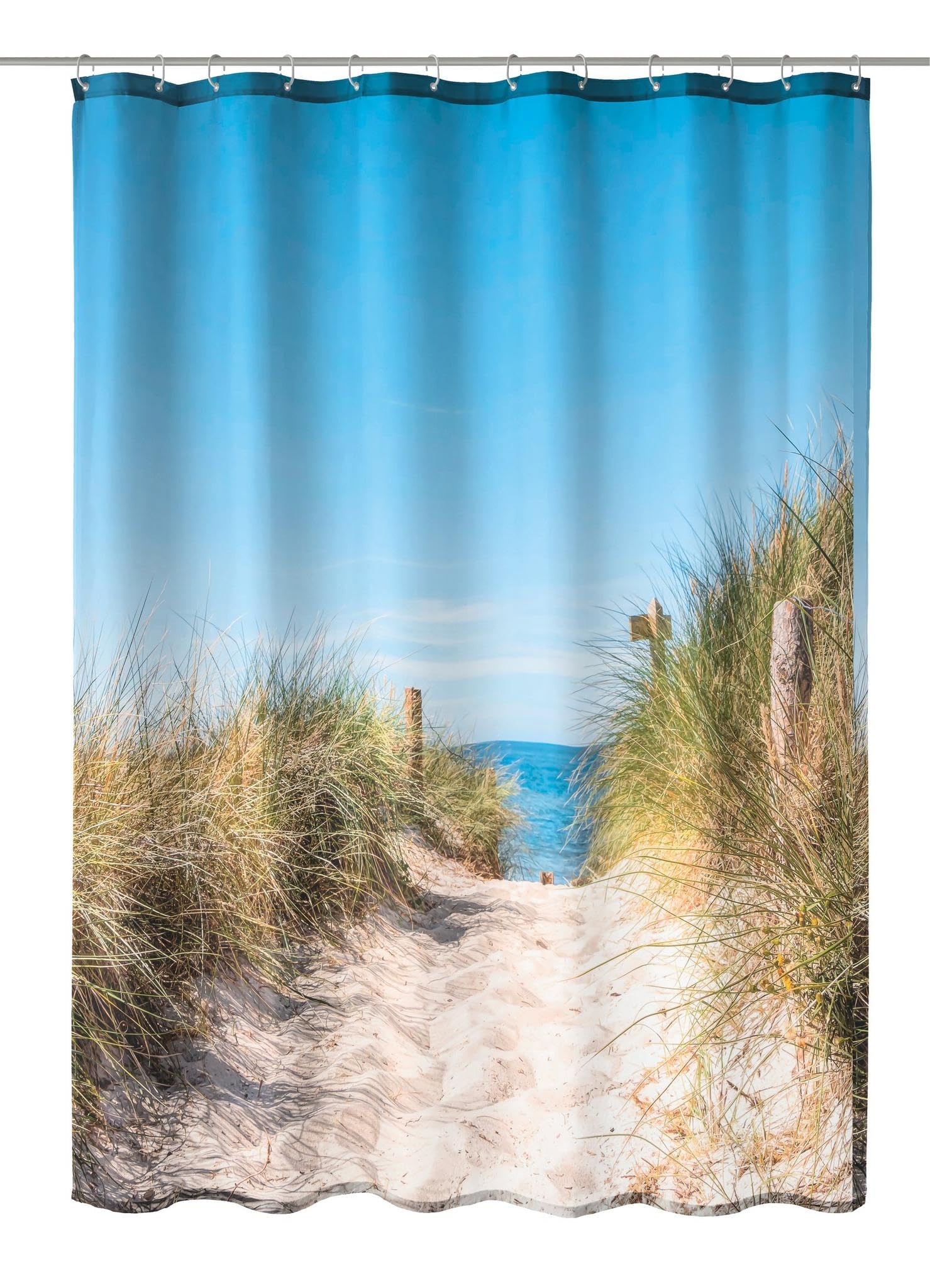 Kleine Wolke Duschvorhang Textil BORKUM Multicolor 180 x 200 cm