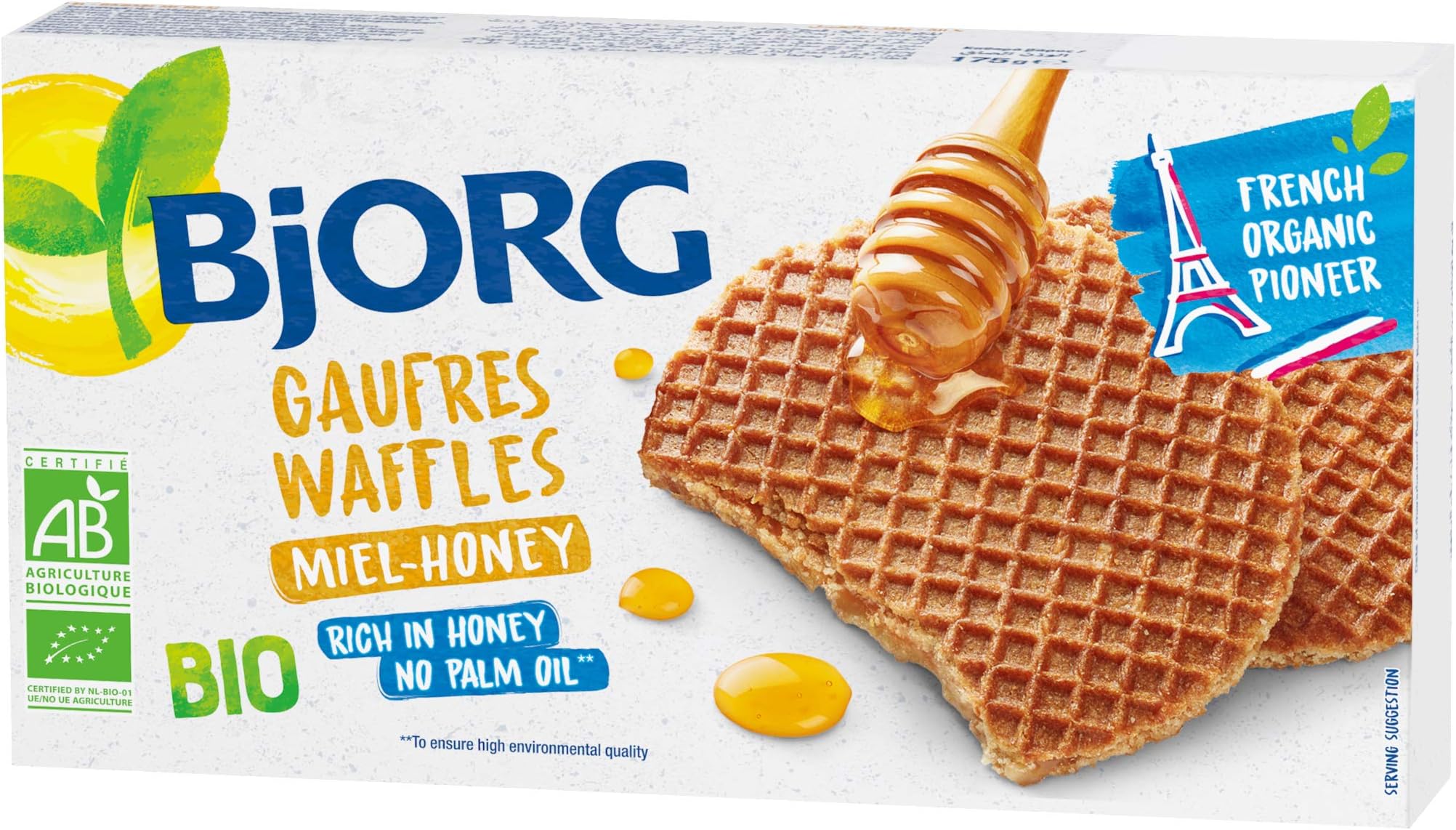 Bjorg Organic Honey Waffles 175G