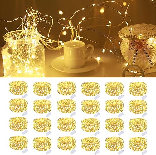 Miniatura 88 de Guirnalda de luces LED en forma de corazones rosas, 3 m, alimentada por pilas, temporizador, luces intermitentes, impermeable, para Navidad