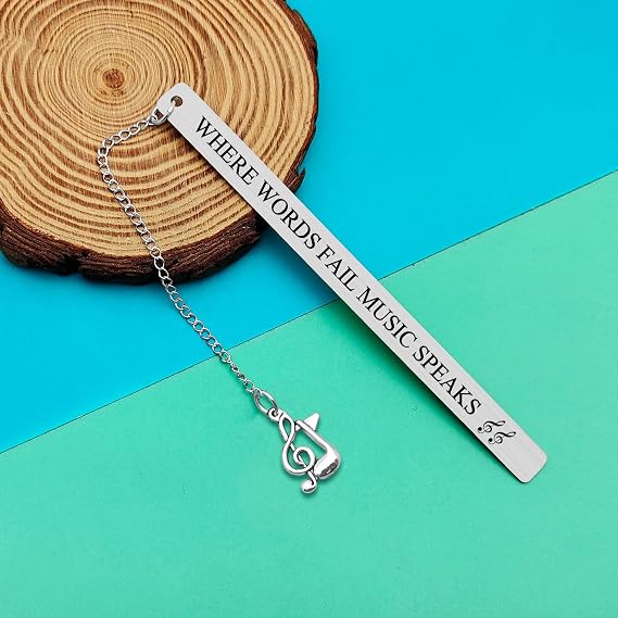 Music Bookmark Gifts Music Lovers Gift Bookmark Gifts for Book Lovers Reading Lovers Daughter Music Note Book Mark Gift for Music Teacher Student Musicians First Day of School Gifts Music Party Favors