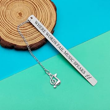 Music Bookmark Gifts Music Lovers Gift Bookmark Gifts for Book Lovers Reading Lovers Daughter Music Note Book Mark Gift for Music Teacher Student Musicians First Day of School Gifts Music Party Favors