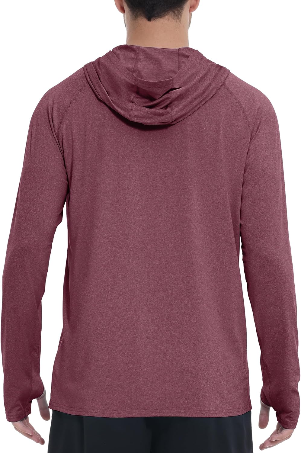 Roadbox UPF 50+ Mens Sun Hoodie, Long Sleeve UV Protection Fishing Shirt with Pocket, Outdoor Running Athletic Rash Guard image 3