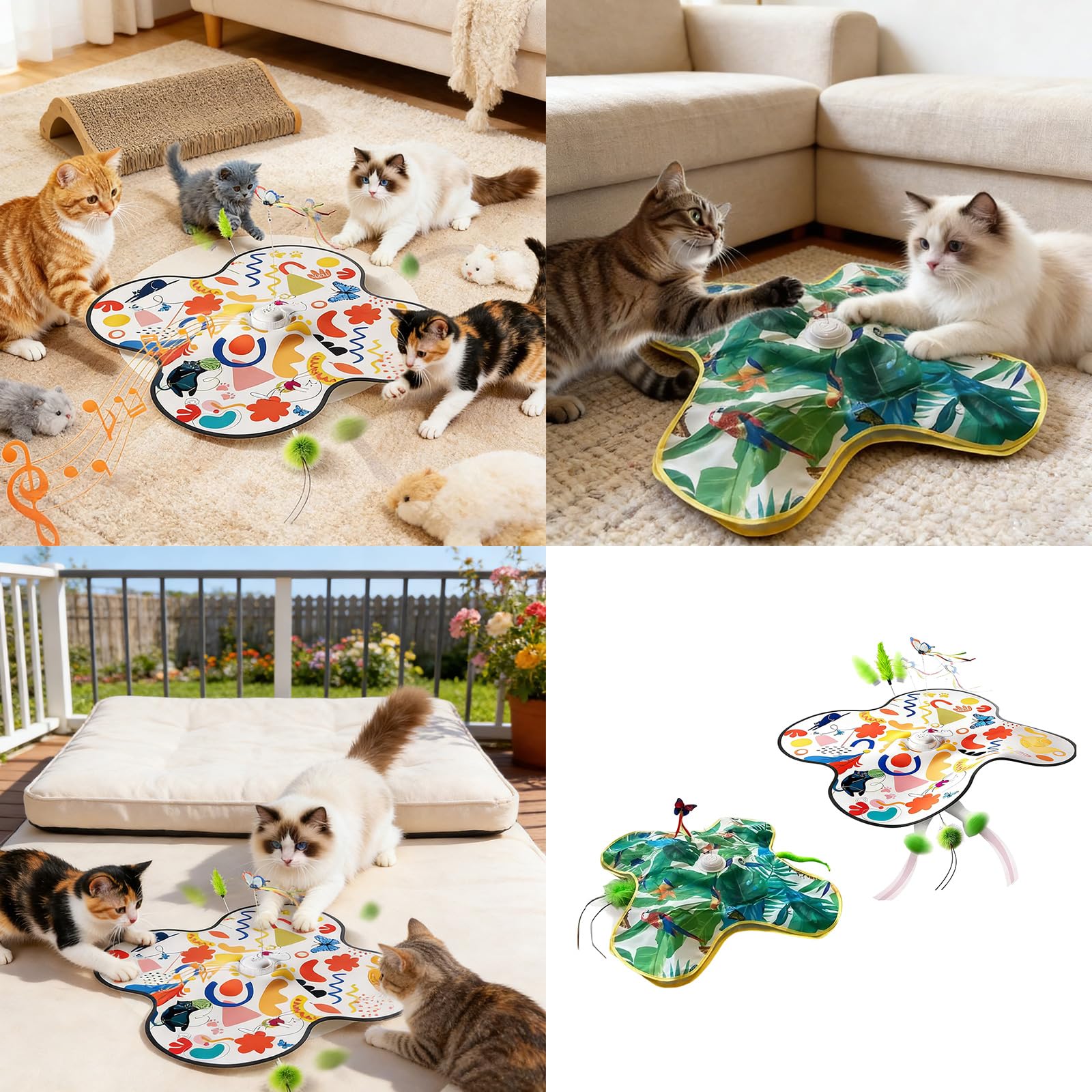 Hideouts Cover - Juguete versátil para esconderse y buscar, ejercicio en interiores, amantes de los gatitos y cafeterías de mascotas, juguete para hacer ejercicio