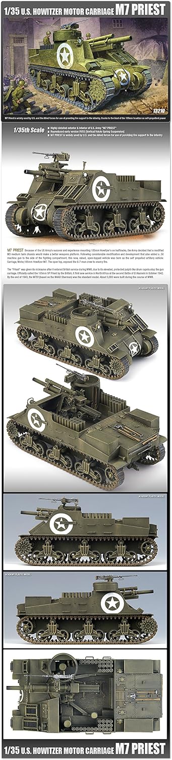 ACADEMY_1/35scale model kit U.S HOWITZER MOTOR CARRIAGE M7 PRIEST 13210