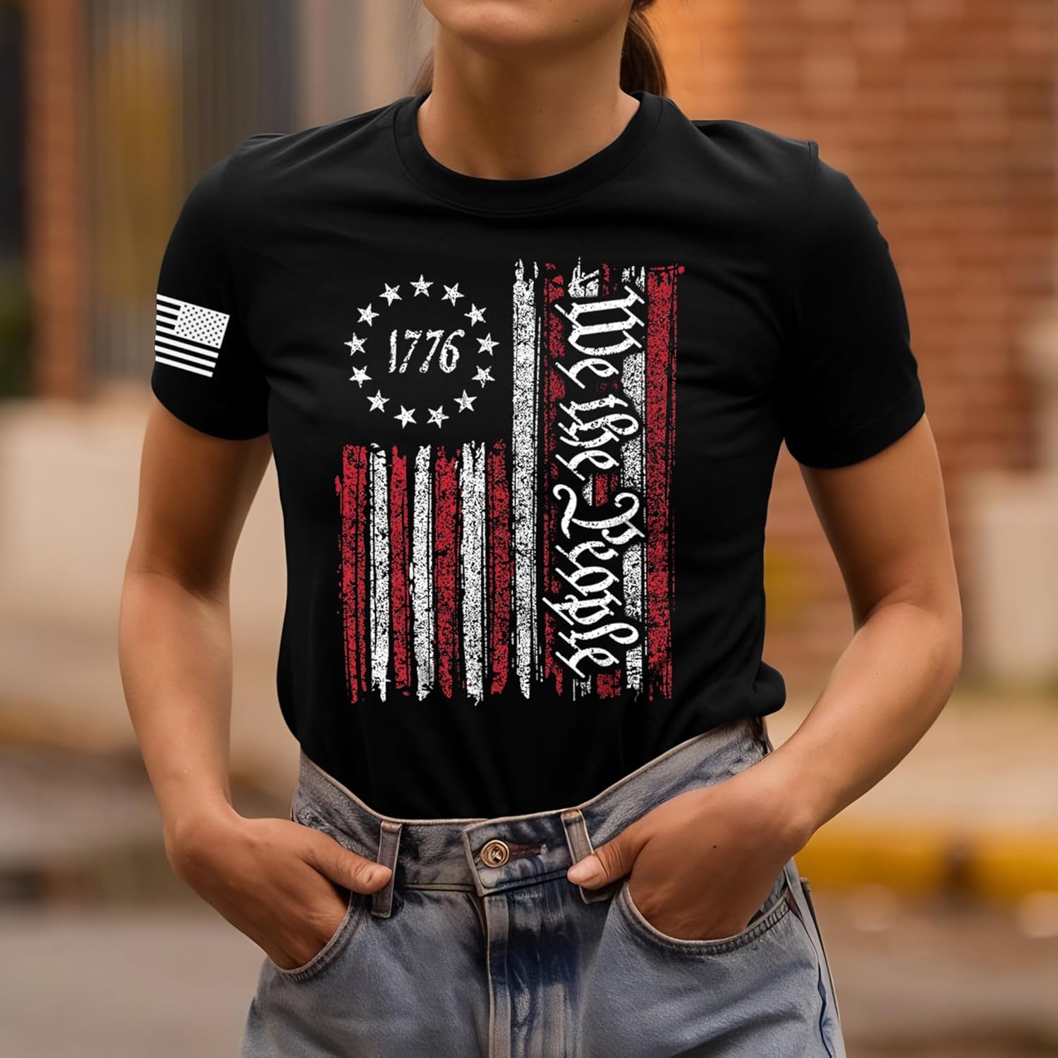 4th of July Shirts Women American Flag Patriotic Shirts USA Star Stripes Graphic T Shirt Short Sleeve Summer Tees - Image 5