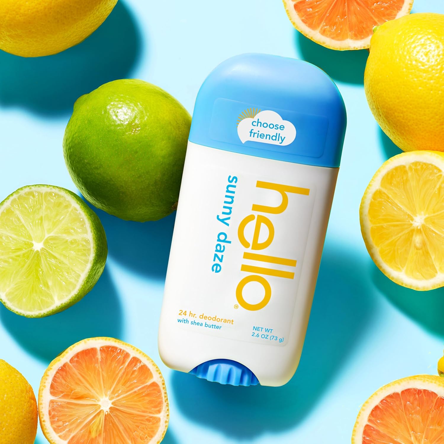 hello Sunny Daze Aluminum Free Deodorant for Women and Men with Shea Butter, 24-Hour Freshness, Baking Soda Free Deodorant, Dermatologically Tested, 2.6 oz Stick, 2 pack - Image 7