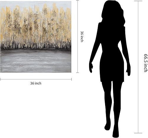 Miniatura 8 de Empire Art Direct Arte abstracto para pared, lienzo pintado a mano con textura por Martin Edwards, sin marco, 36 x 36 pulgadas, naturaleza