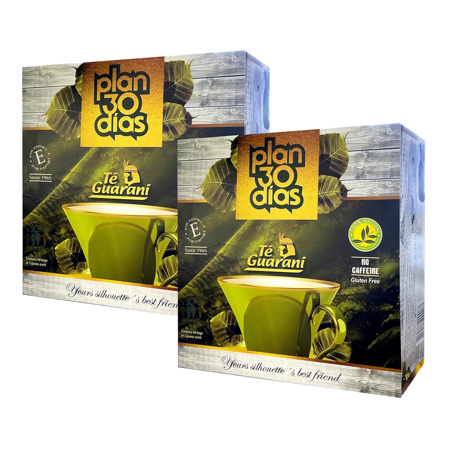 Te Guarani Plan 30 Días – Caffeine-Free Herbal Tea with Senna & Boldo | 30-Day Herbal Infusion Routine for Wellness & Comfort | Natural Morning & Night Blends | 60 Tea Bag - 2 Packs