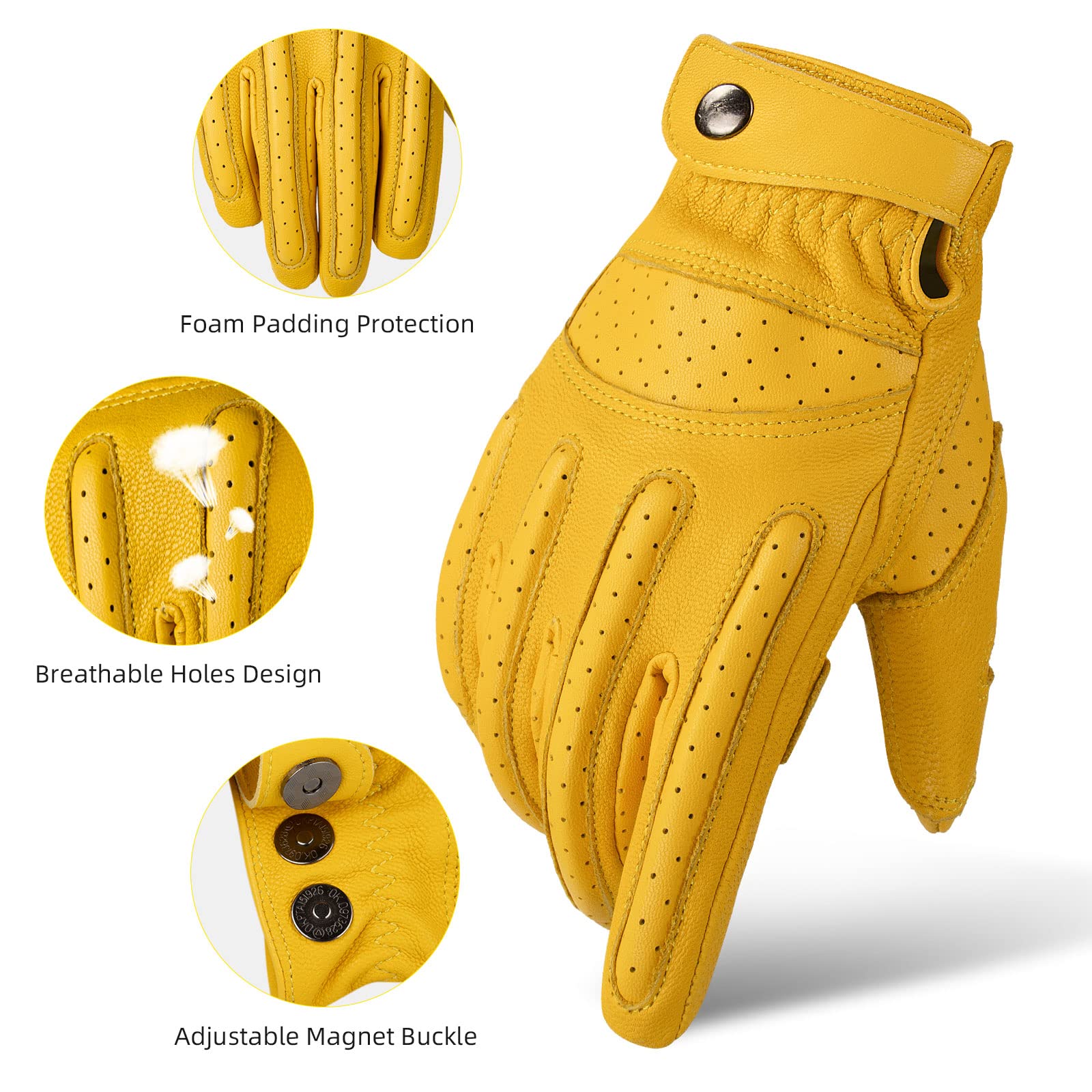 Winterhandschuhe Herren Touchscreen Handschuhe Leder Motorradhandschuh Outdoor Sport Vollfinger Radfahren Mountainbike Guantes Moto Handschuhe