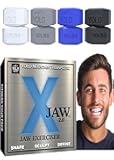X-JAW 2.0 Premium Jaw Exerciser for Men & Women, 4 Resistance Levels (8pcs), Advanced Bite-Block Technology, Jawline Shaper, Double Chin Reducer for All Level Users, Slims, Tones & Defines the Face