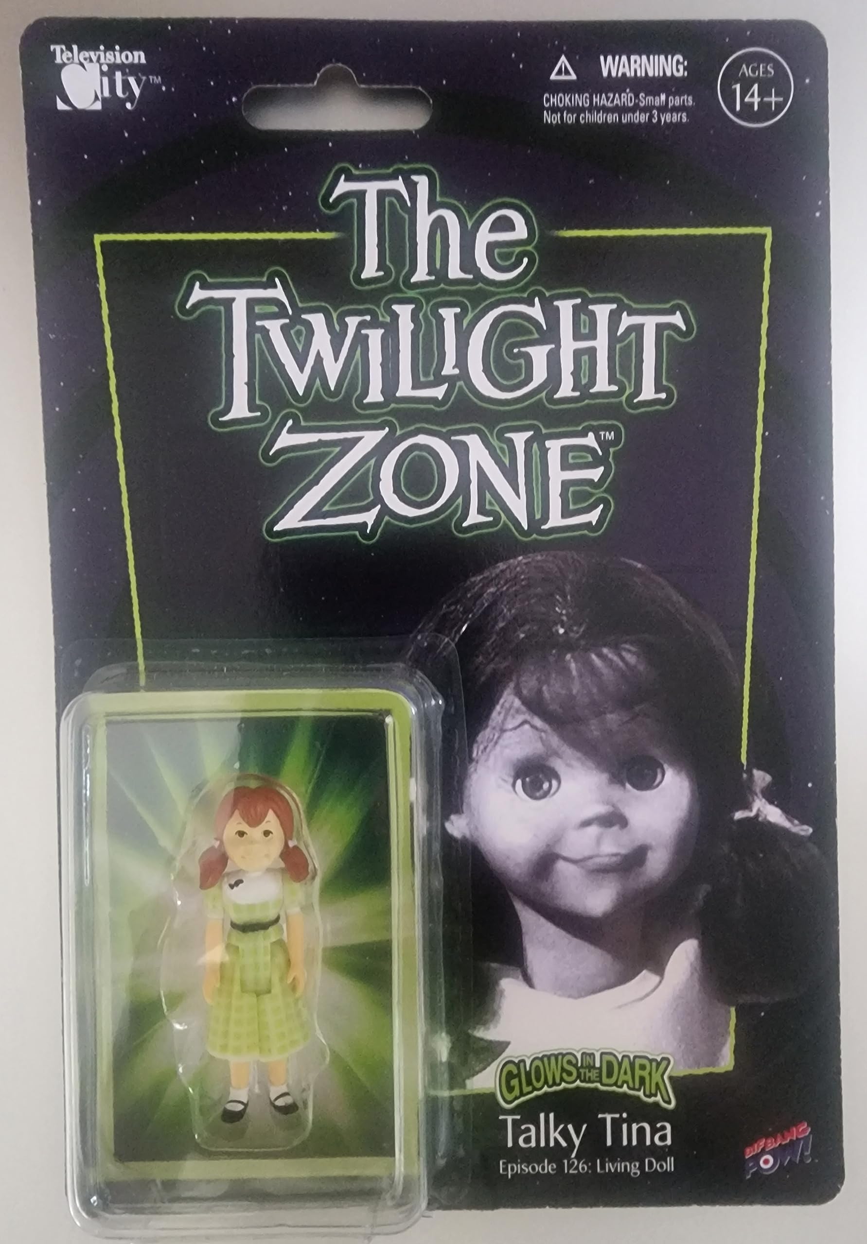 Twilight Zone Talky Tina 3-3/4 inch Glow-in-The-Dark Action Figure Entertainment Earth Exclusive