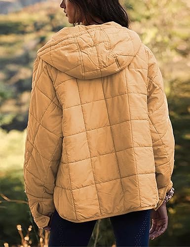 Miniatura 5 de Fiona Jolin Chaqueta acolchada para mujer, ligera, de gran tamaño, con capucha, abrigos, abrigos, ropa de abrigo