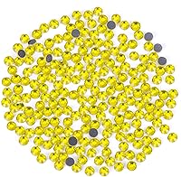 Vista 14 de Nibiru 6616 diamantes de imitación de cristal con parte trasera plana de varios tamaños para manualidades, gemas de vidrio redondas con pinzas y Rosa