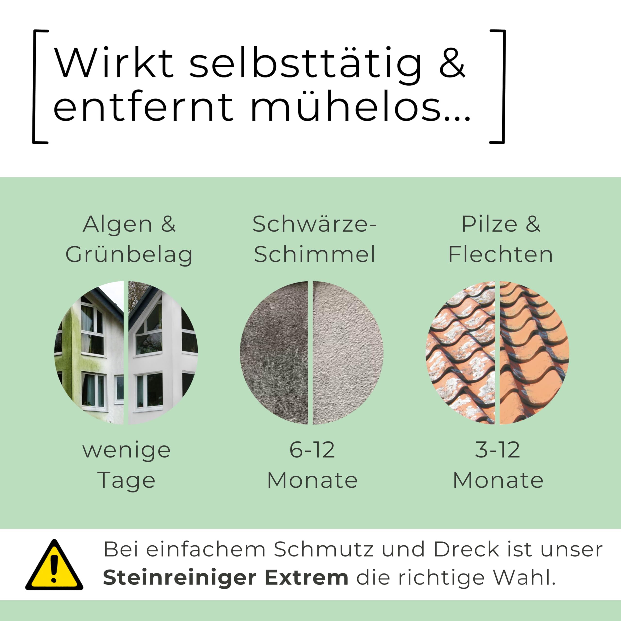 ABACUS® Steinreiniger, selbsttätiger Algenentferner & Flechtenentferner für Stein & Pflaster, 40% Wirkstoff, gegen Flechten & Algen auf Pflastersteinen & Steinplatten – Steinreiniger 1000 ml (2630)