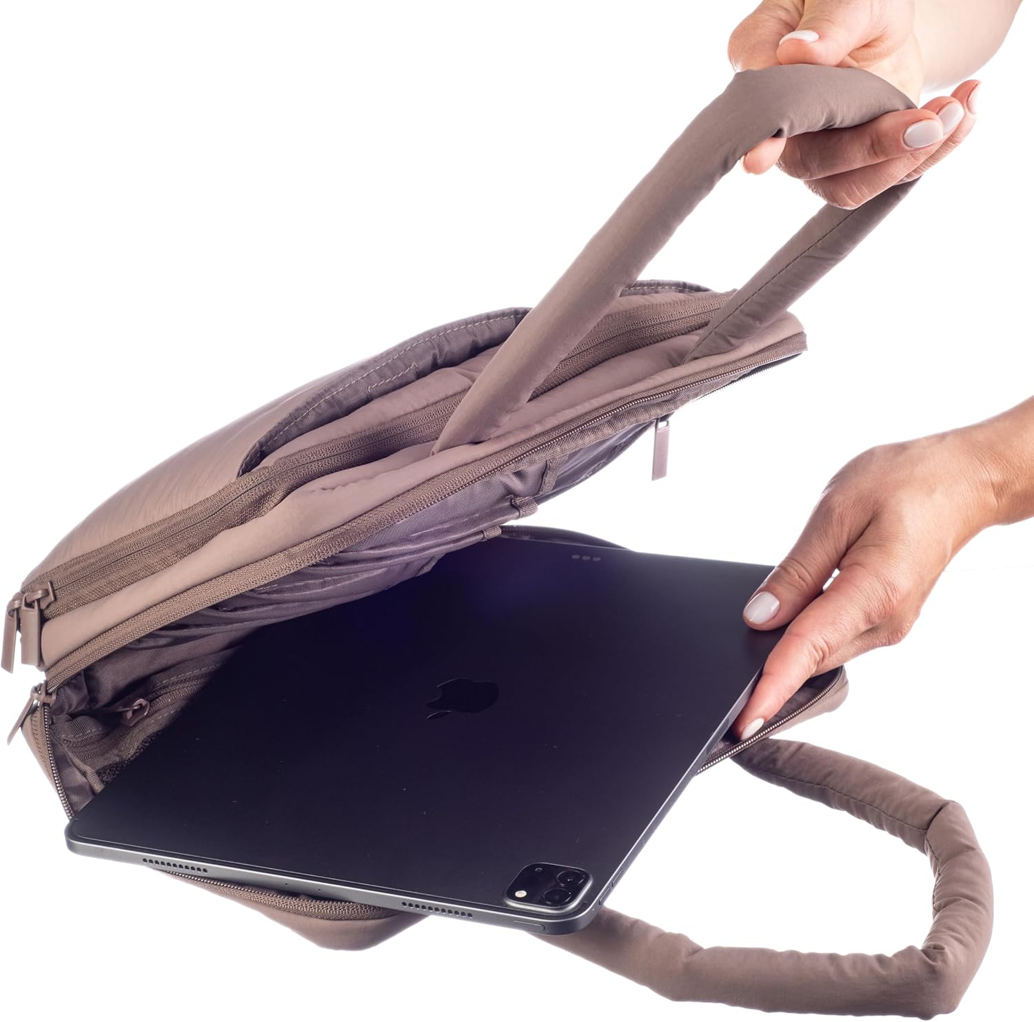 DiverseBee Large Bible Cover with Handles, Carrying Case for Women, Tote Bag, Bible Accessories, Christian Gift (Umber) - Image 2