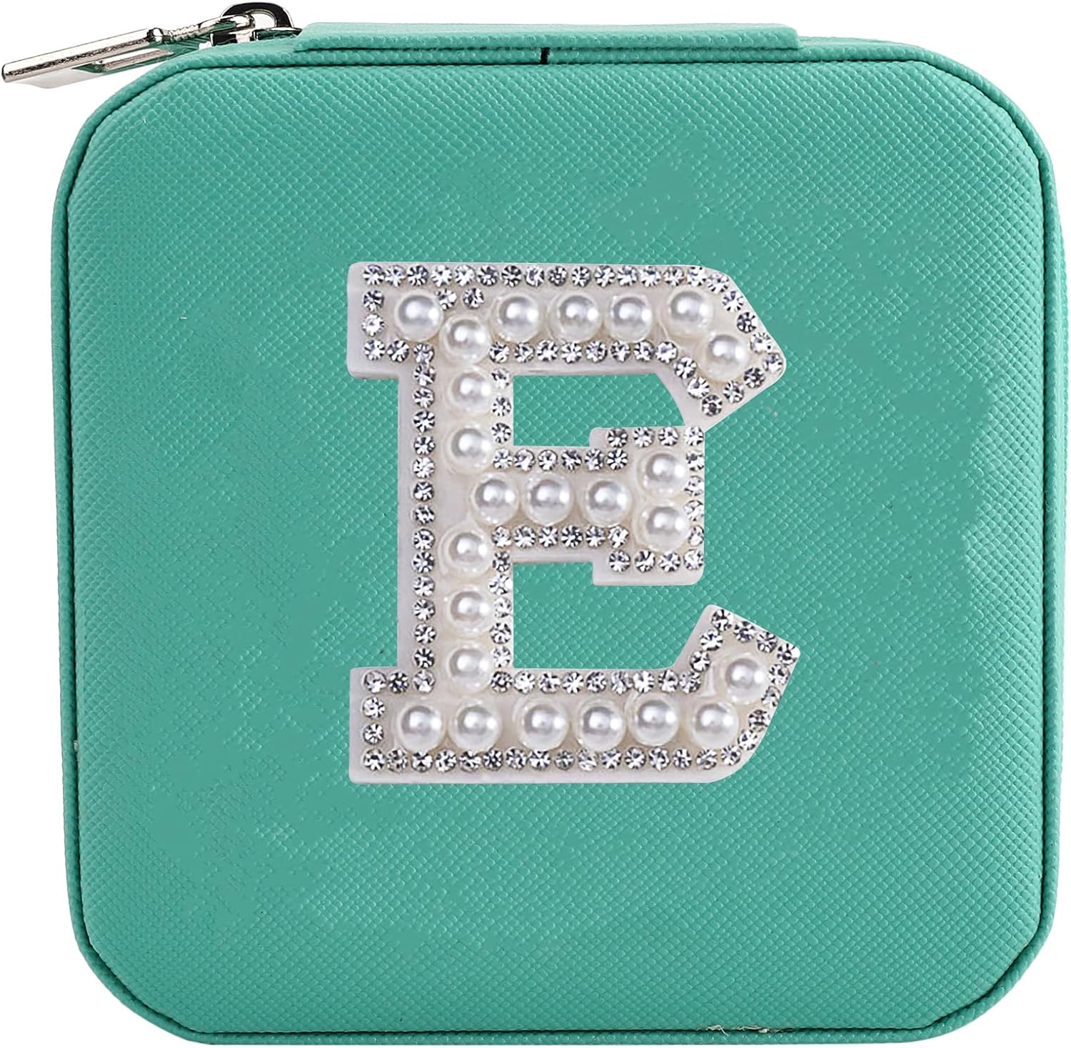 Personalized Jewelry Organizer Travel Jewelry Box Pearl Jewelry Box Initial Letter Patch Jewelry Holder Storage Bridesmaid Proposal Box Travel Items