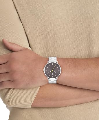 Calvin Klein Three Hand Quartz Movement Watch CK Real Collection with Stainless Steel Bracelet