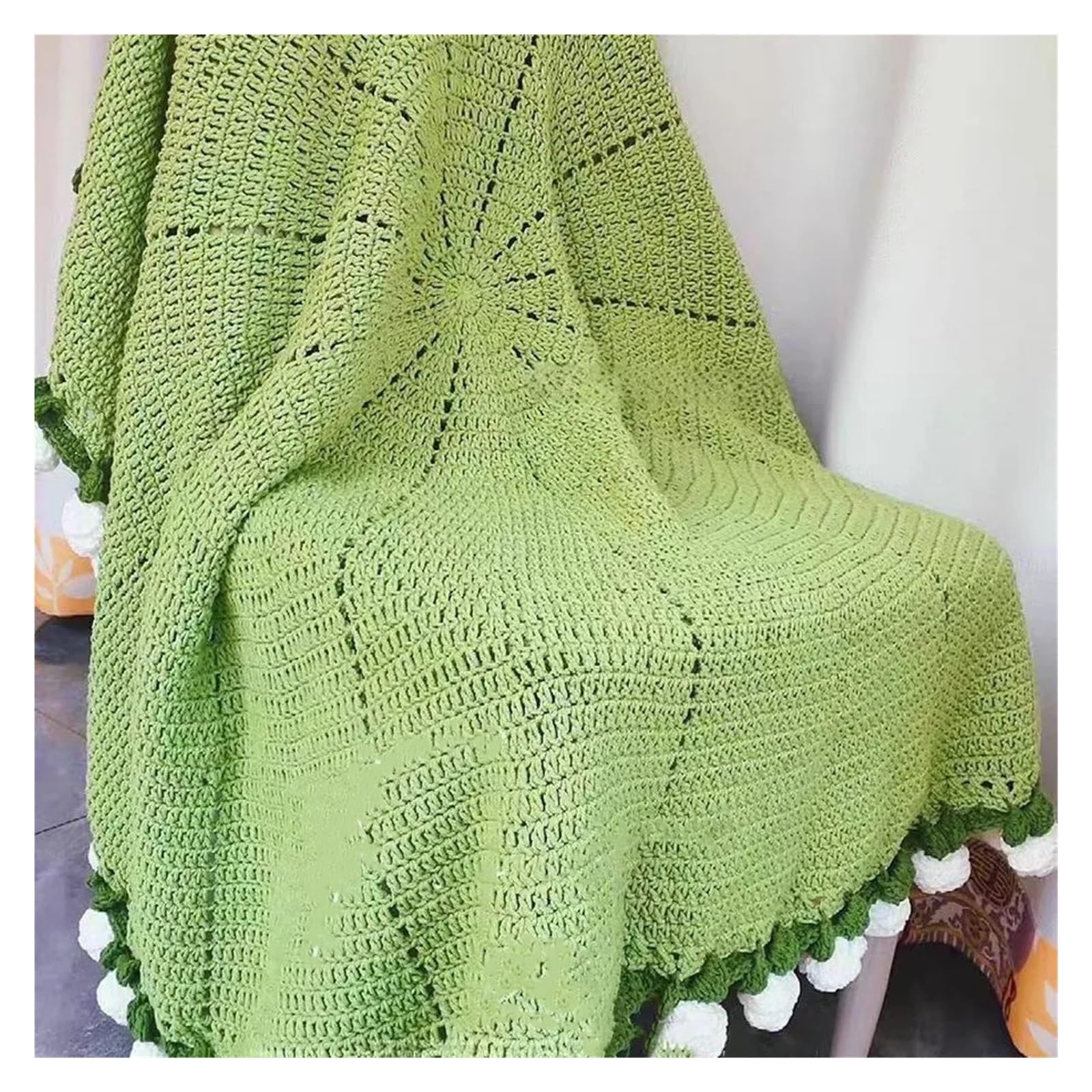 TRRYUIP Bouquet Blanket 1PC Crochet Rose Bouquet Blanket Finished Flower Sunflower Carnation DIY Craft Artificial Knitted(Color 5)