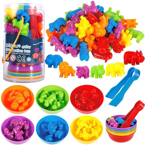 47 Pièces Jouet Enfant 3 Ans, Animaux Sauvages Jeu Educatif,Enfants