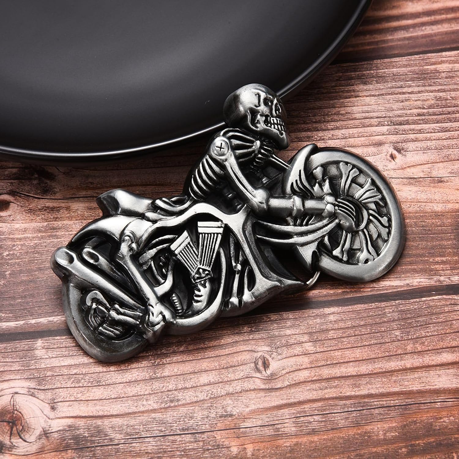 MASOP VOGU Belt Buckles for Men - Western Cowboy Punk Belt Buckle Halloween Skull Motorcycle Belt Buckle for Women
