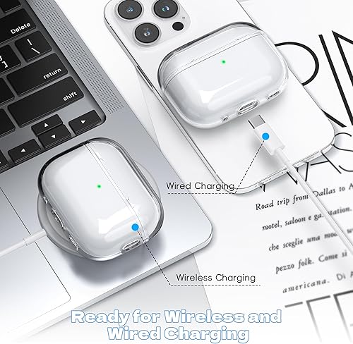 Miniatura 7 de Funda para Airpods Pro de 21 generación, compatible con Airpods Pro, puerto de carga USB C de 2 generación, transparente, suave, transparente, de