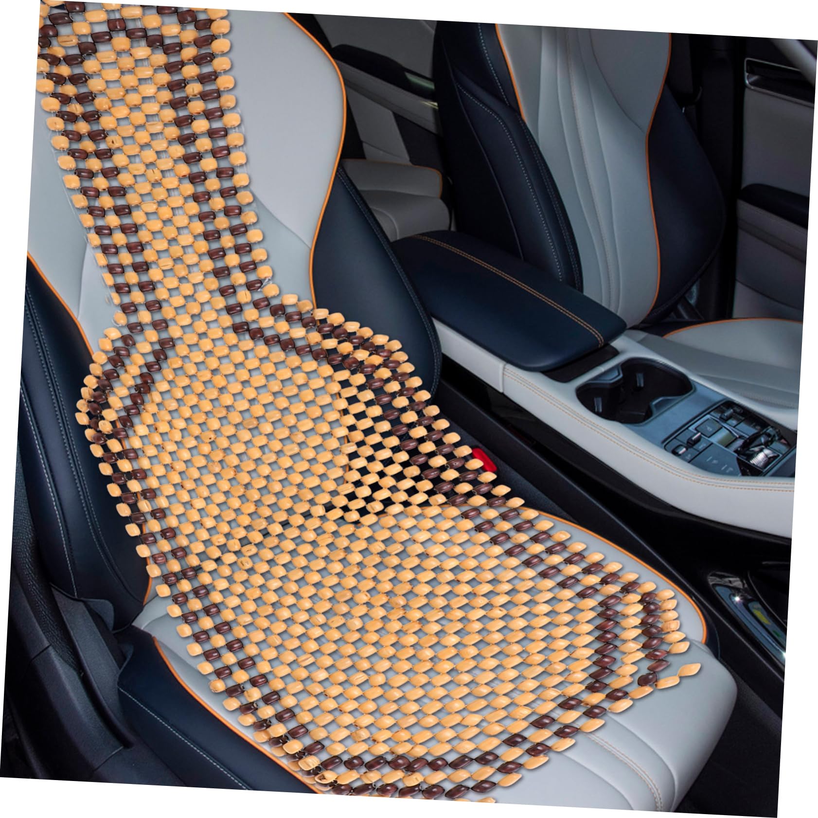 Cuscino Seduta Auto in Legno a Perline 1 Pz per Guida | Vacanze Estive, Traspirante per Lunghe Ore, Effetto Massaggio Delicato