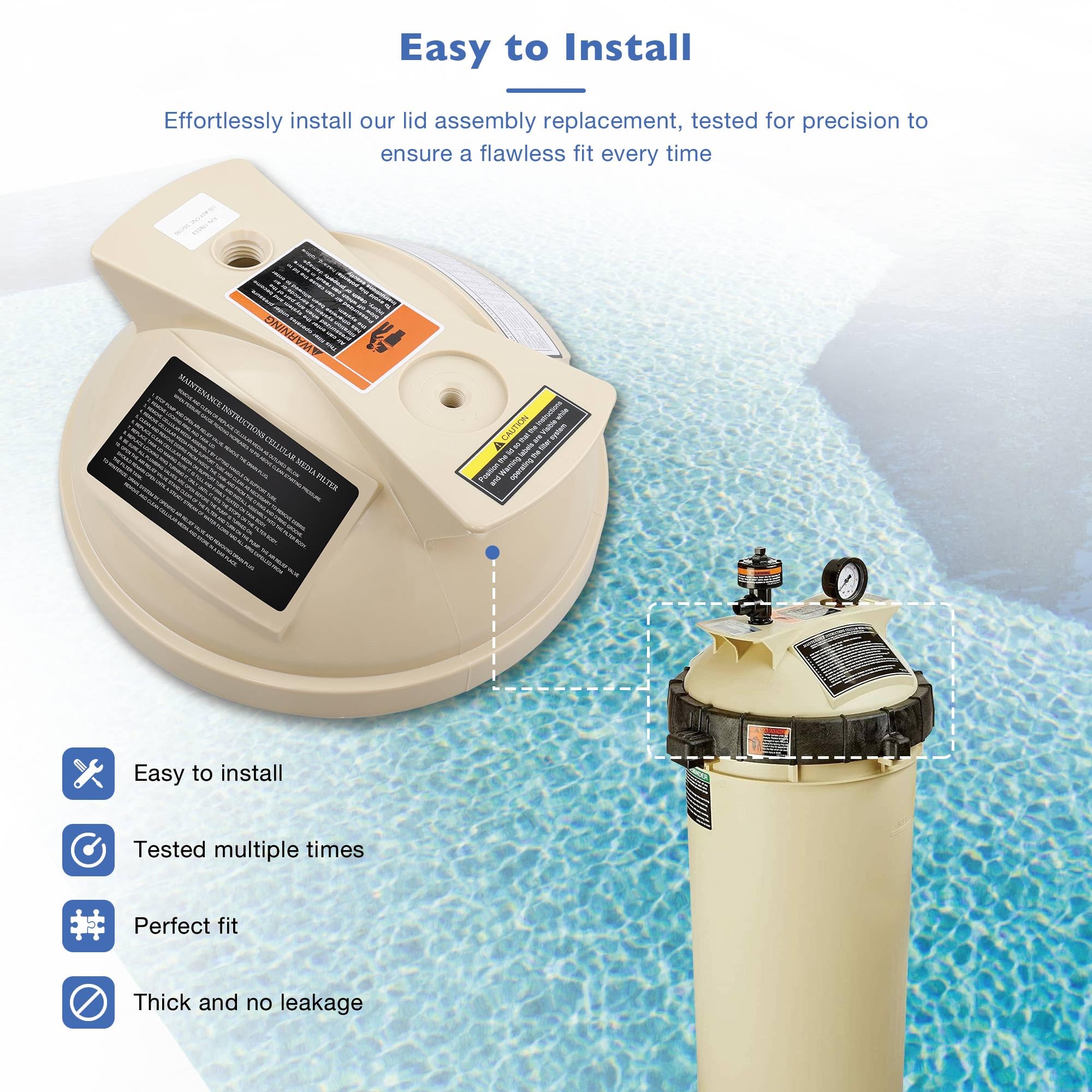 Amazon.com : ATRACYPART 178553 Pool Filter Lid Assembly