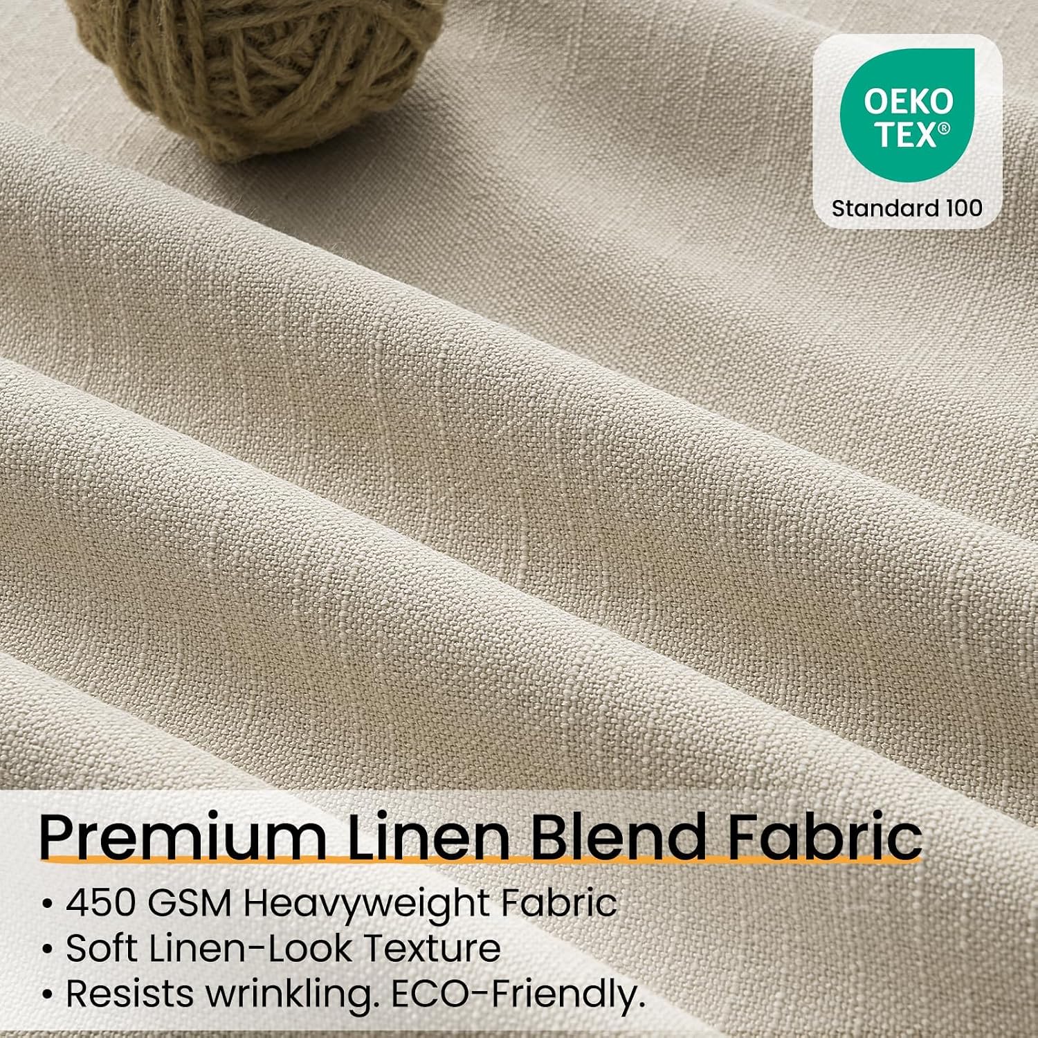 Topfinel Pinch Pleated Blackout Curtains for Bedroom 90 Inch Long Living Room Total Sunlight Blocking Oatmeal Drapes with Hooks, Rustic Boho Layered Window Panels,Sand Beige 40" W*90" L